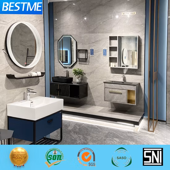 Gabinete sanitario moderno de la decoración del cuarto de baño del PVC por