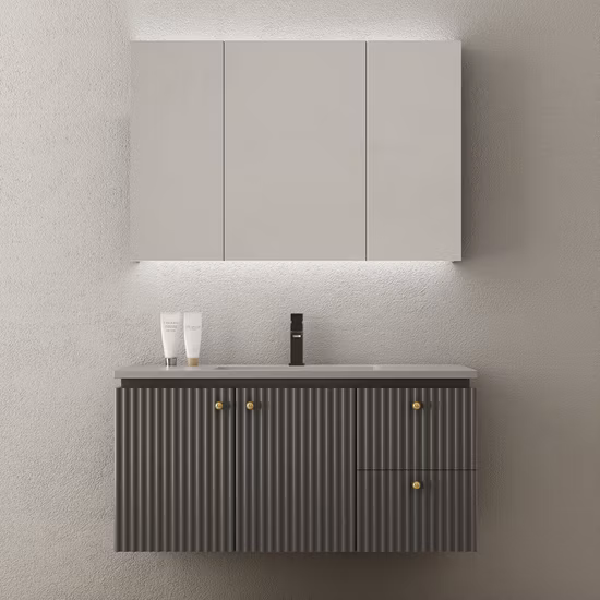 Gabinete de tocador de baño moderno Gabinete de baño de lujo de la serie Coffey de nuevo diseño